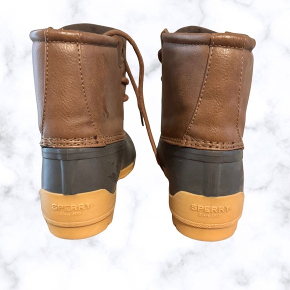 Sperry Port Duck Boot - Kids/Boy- Size 1M- Brown/Navy - Picture 4 of 6